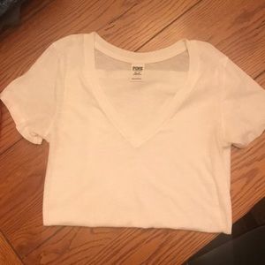 Victoria’s Secret Pink Vneck Tee Lot XS🌺☀️